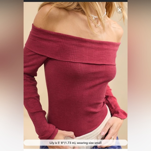 Aerie Long Sleeve Off The Shoulder Bodysuit - Picture 1 of 11